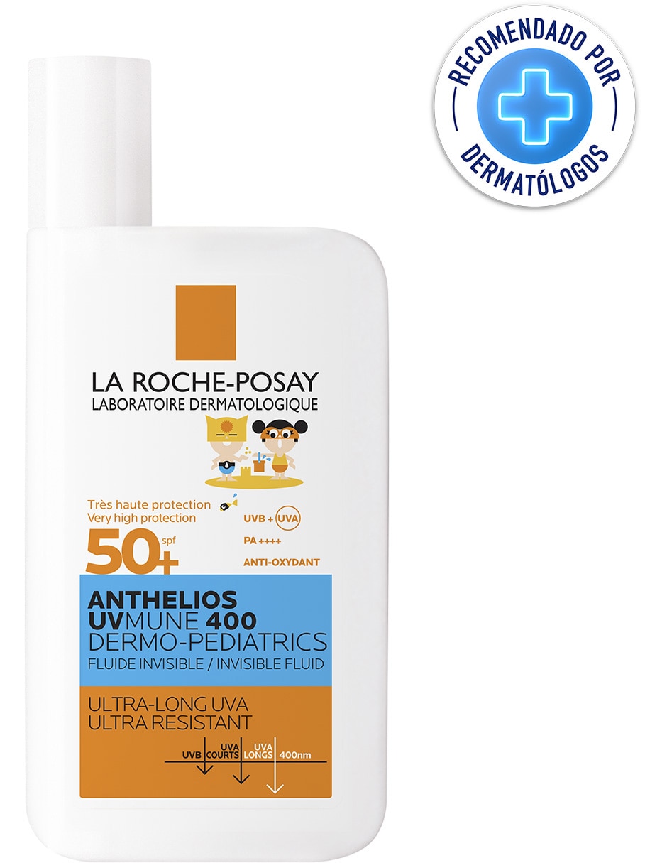 Protector solar FPS 50 UVMUNE 400 Dermo-Pediatrics Fluido Invisible Anthelios 50 ml 7