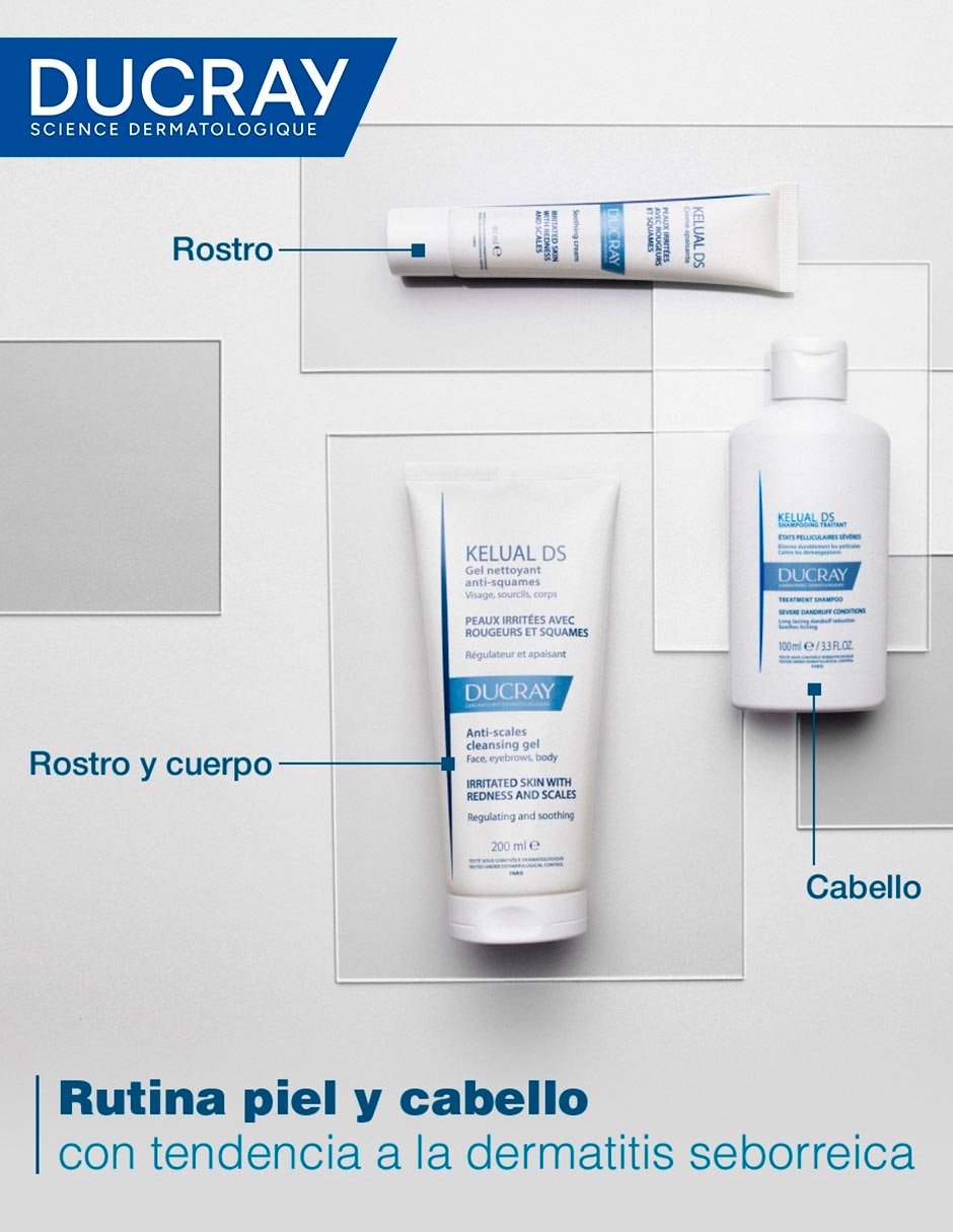 Crema facial recomendada para calmar la piel de día y noche Queratorreductora Ducray Kelual Ds para todo tipo de piel