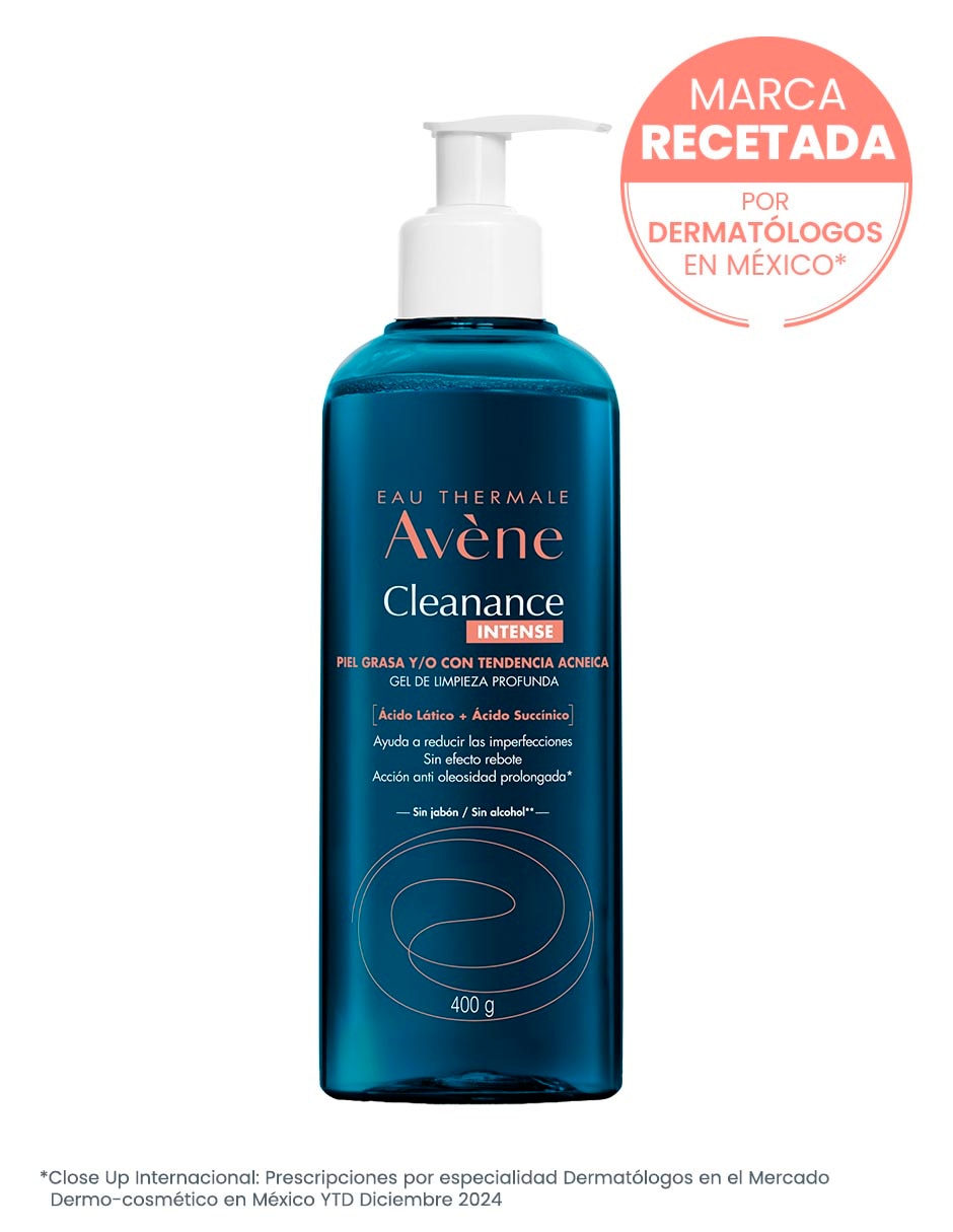 Limpiador facial Avène, Cleanance Intense Gel Limpieza Profunda, 400 gr Avène Cleanance para acné 7