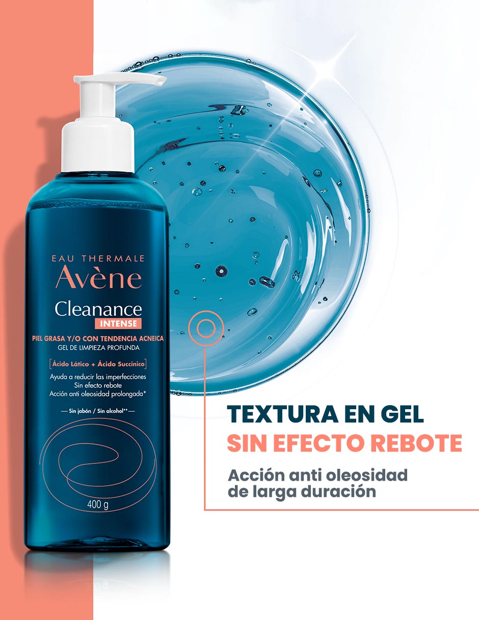 Limpiador facial Avène, Cleanance Intense Gel Limpieza Profunda, 400 gr Avène Cleanance para acné 9