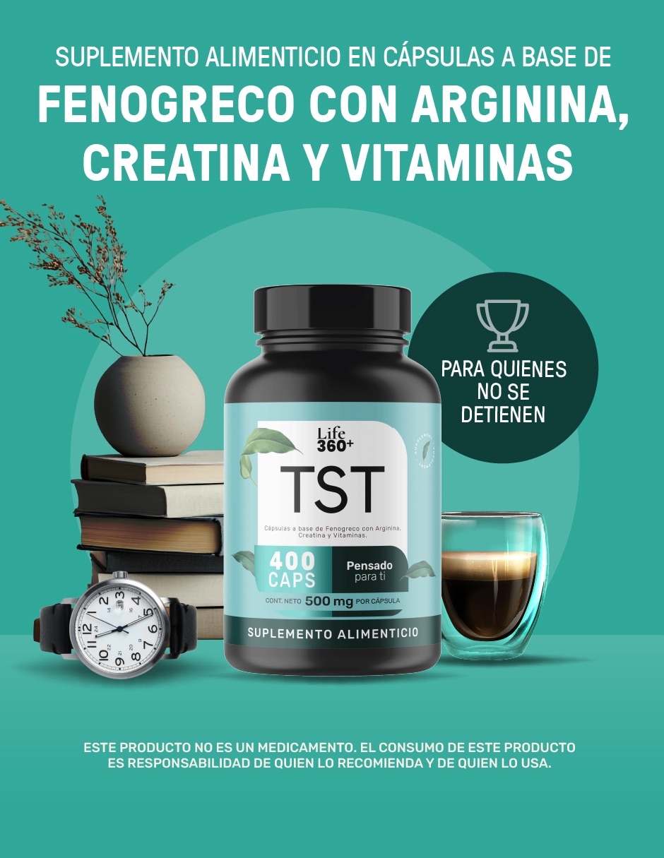 TST: Creatina + Vitaminas + Fenogreco + L-Arginina + Zinc 400 cápsulas 2