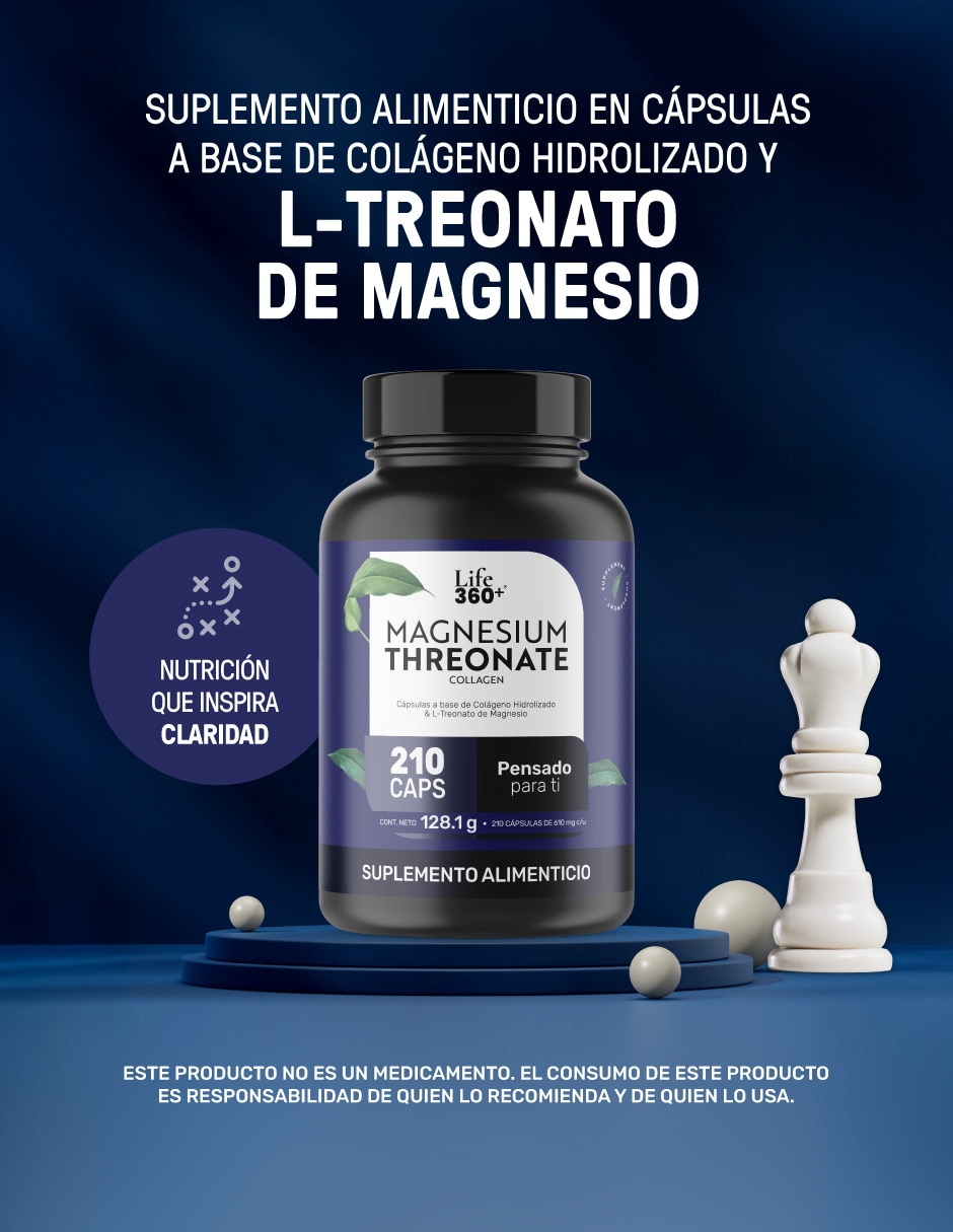 Mag Threonate: Colágeno Hidrolizado + L-Treonato Magnesio 210 cápsulas 2