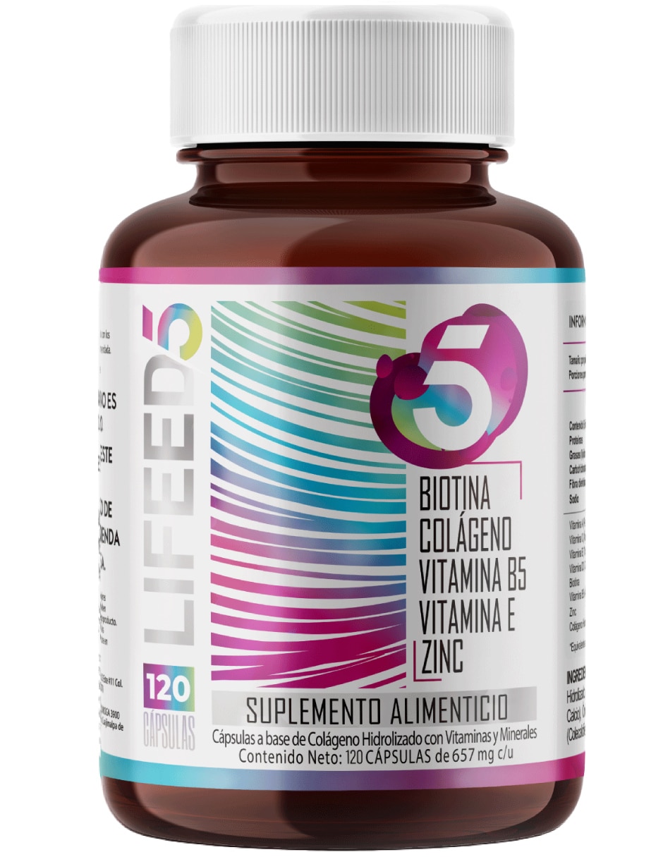 Vitaminas cabello Piel y Uñas con Biotina,Colageno Hidrolizado Puro Vitamina E Vitamina B5 y Zinc