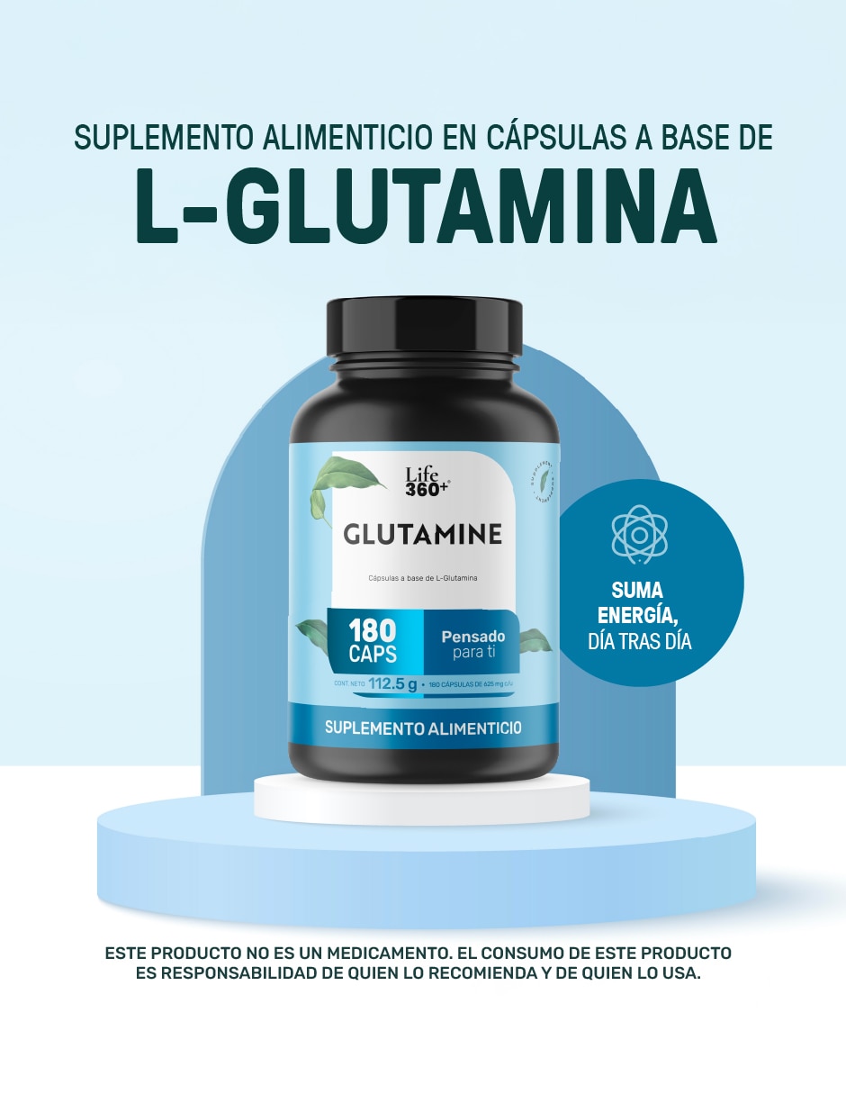 Pure glutamine Life 360+ con L-glutamina
