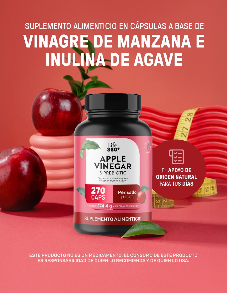 Apple Vinegar & Prebiotic: Cápsulas a base Vinagre de Manzana e inulina de agave 2