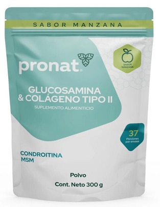 Glucosamina & Colágeno Tipo II sabor manzana de 300 g Glucosamina & Colágeno Tipo II sabor manzana de 300 g