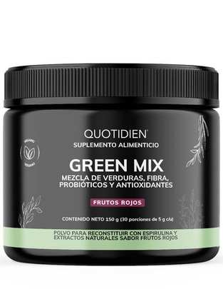 Green Mix, Jugo Verde Té Matcha, Clorofila, Enzimas Digestivas, Probióticos Bloom sabor frutos rojos de 150 g Green Mix, Jugo Verde Té Matcha, Clorofila, Enzimas Digestivas, Probióticos Bloom sabor frutos rojos de 150 g