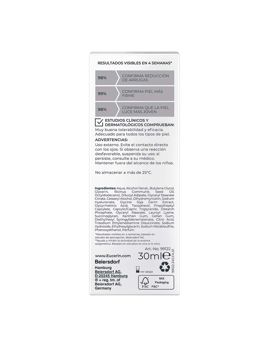 Sérum facial Epigenetic Serum Eucerin Epigenetics para prevenir signos de la edad 21