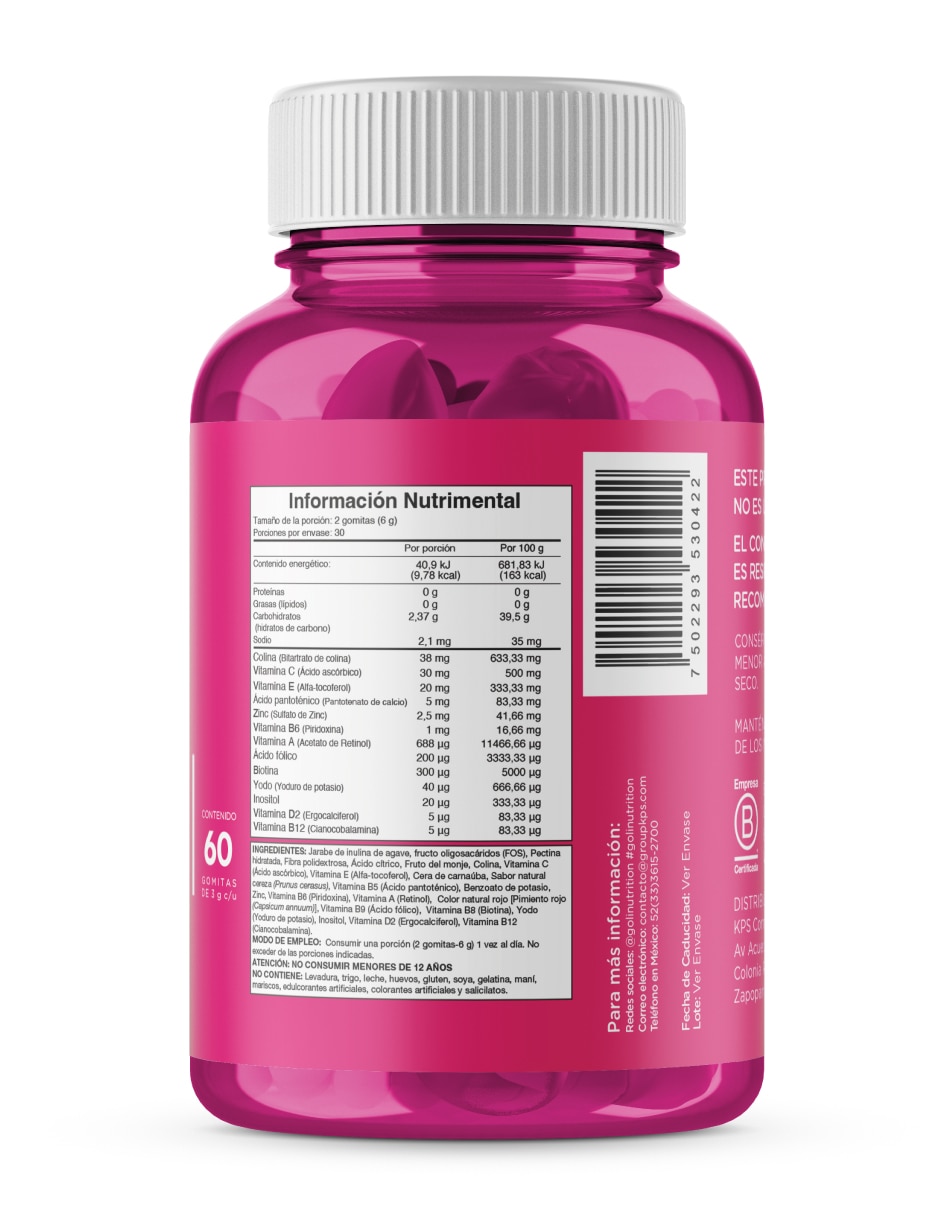 Complete Multi Gummies vitamina gomita para mujer