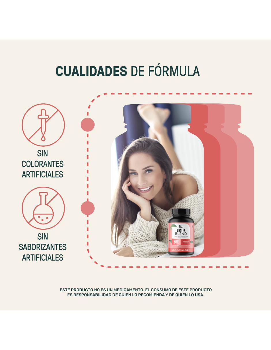 Skn q-10: colágeno hidrolizado con vitamina e y coenzima q10 life 360+ life360+ con colágeno hidrolizado sabor sin sabor de 220 cáp