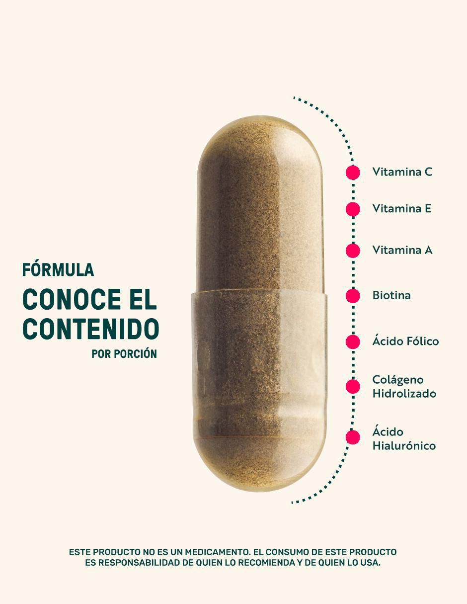 Collagen Vitamins: Colágeno hidrolizado Vitaminas Ácido fólico y Hialurónico Life360 de 220 cápsulas 3