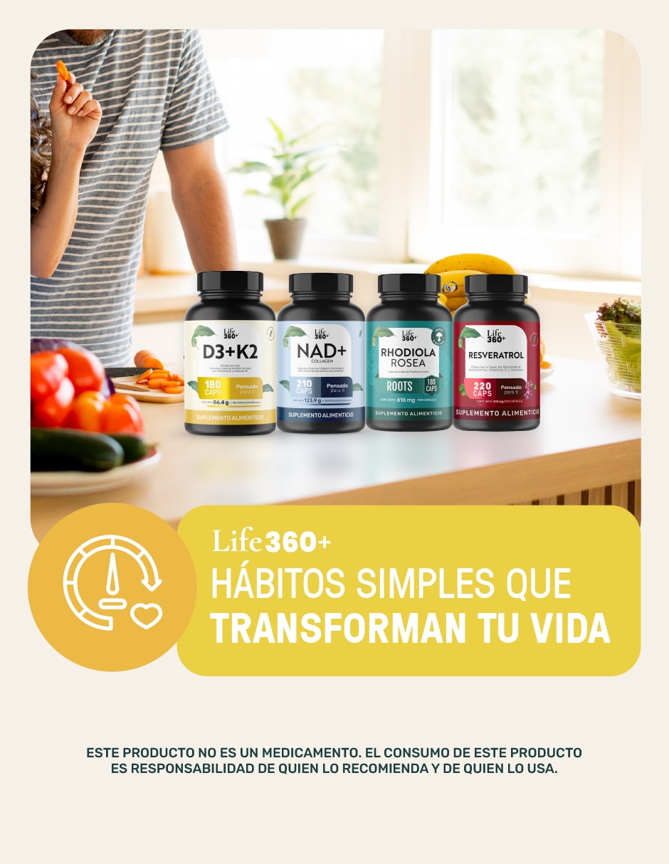 Suplemento D3+K2 con vitamina K2 y vitamina D3 de 180 cápsulas