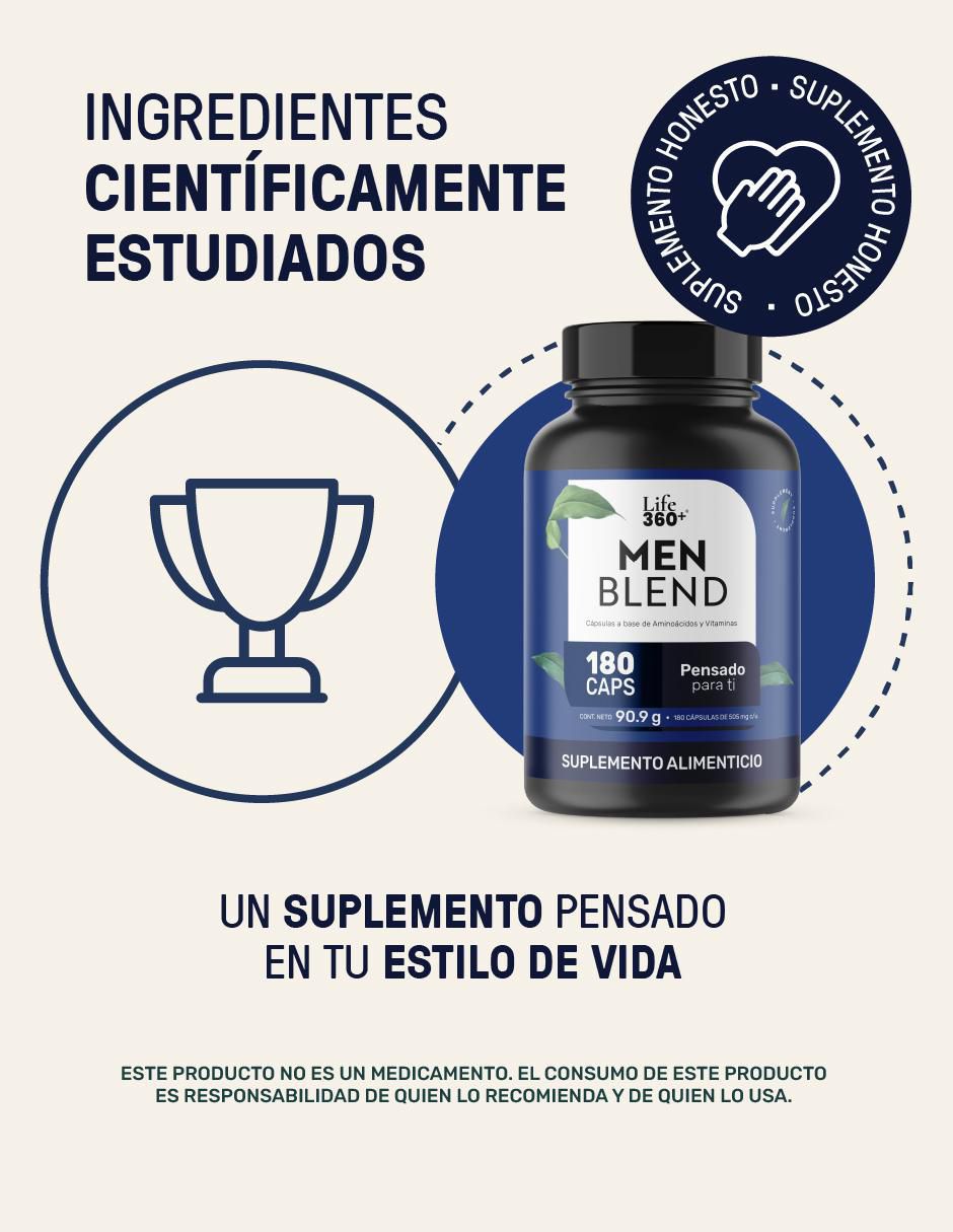 Multivitamínico para hombre con creatina + vitaminas y aminoácidos 180 cápsulas 5
