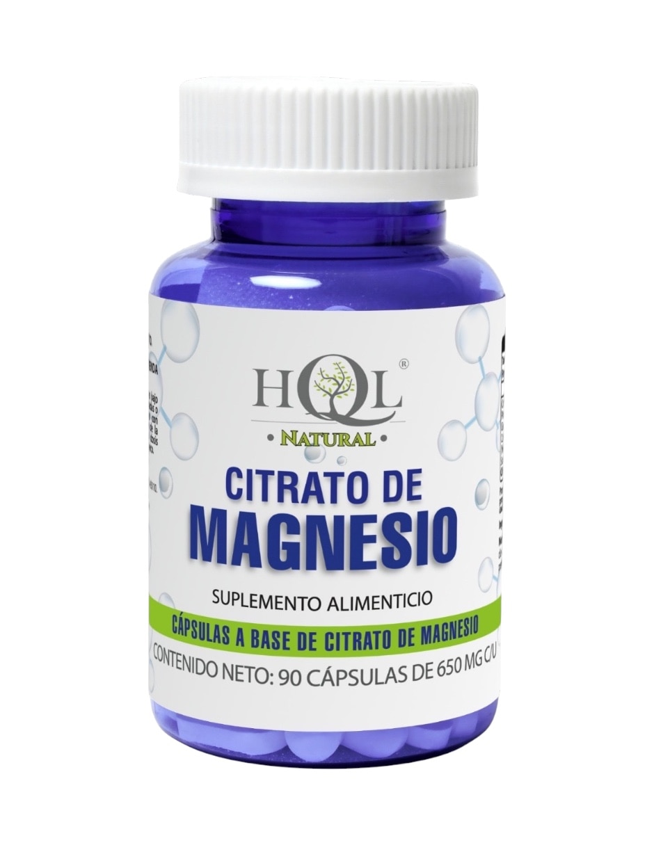 Citrato de Magnesio HQL natural con citrato de magnesio de 90 cápsulas 1