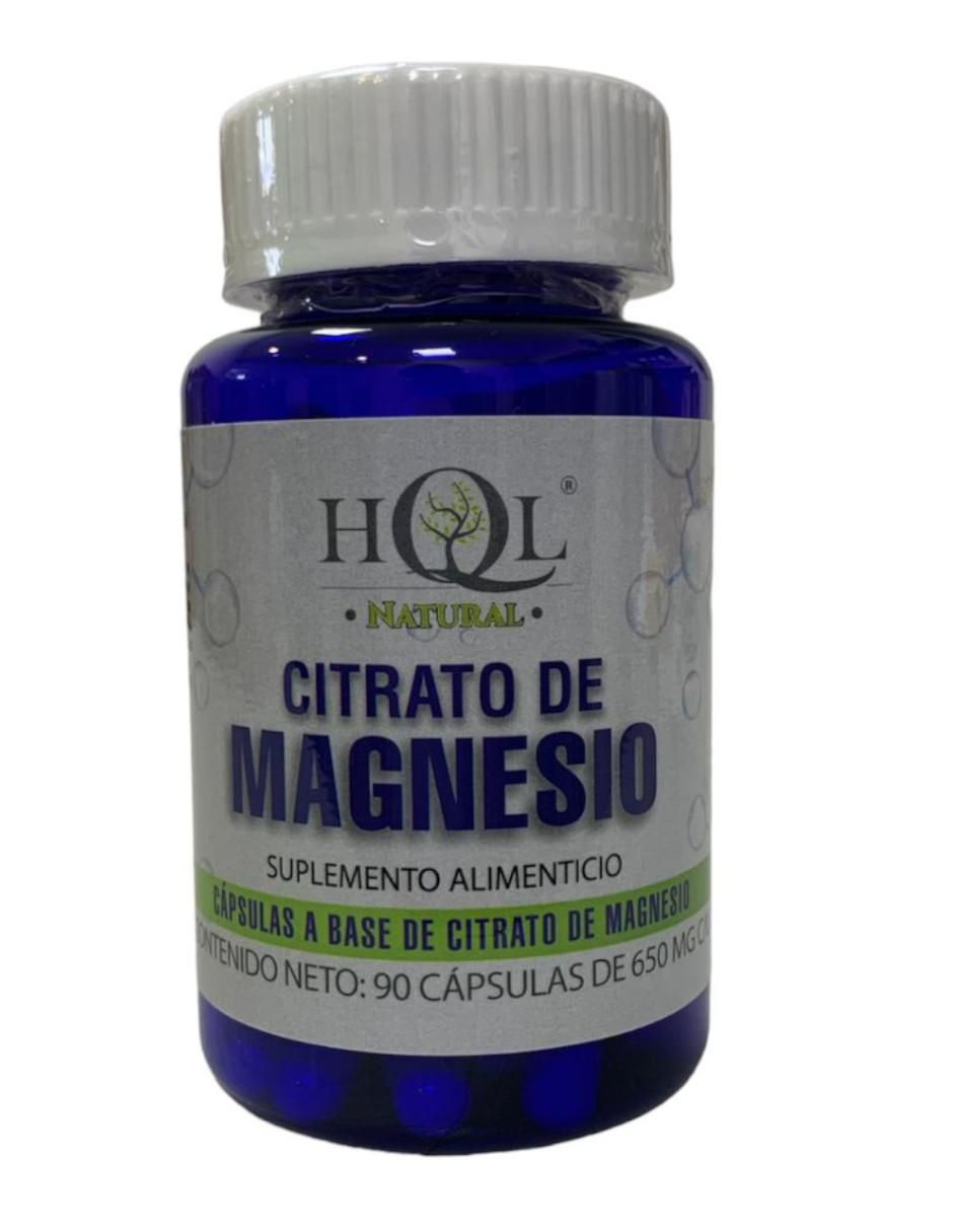 Citrato de Magnesio HQL natural con citrato de magnesio de 90 cápsulas