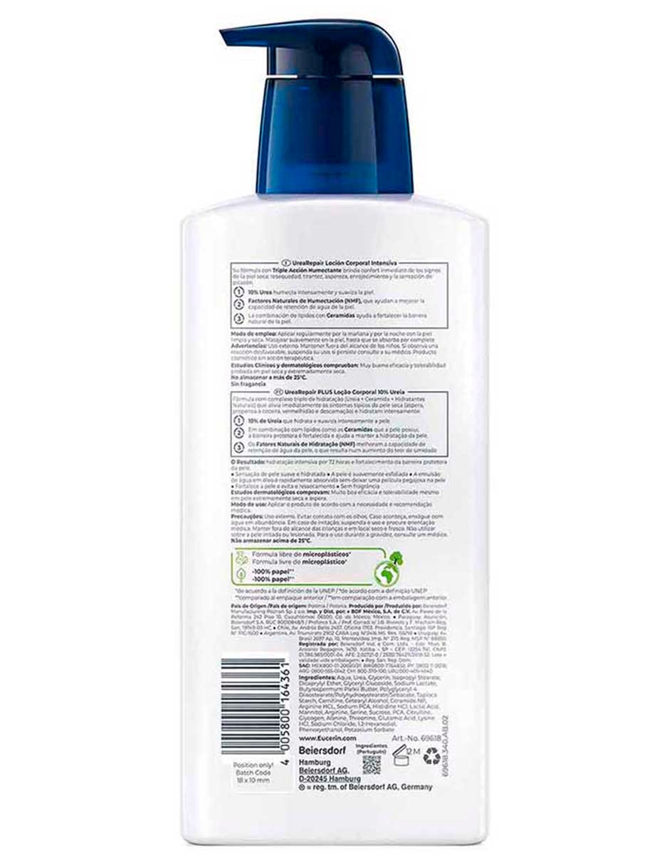 Crema para cuerpo recomendada para hidratar día y noche Urea Repair para piel seca 17