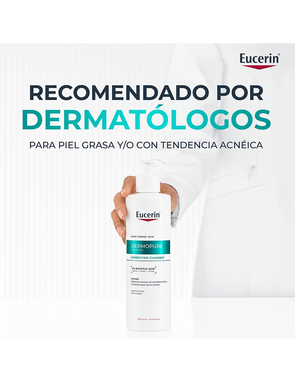 Gel para rostro y cuerpo limpiador oil control eucerin dermo pure