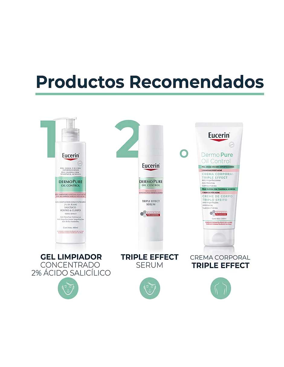 Gel para rostro y cuerpo Limpiador Oil Control Eucerin Dermo Pure