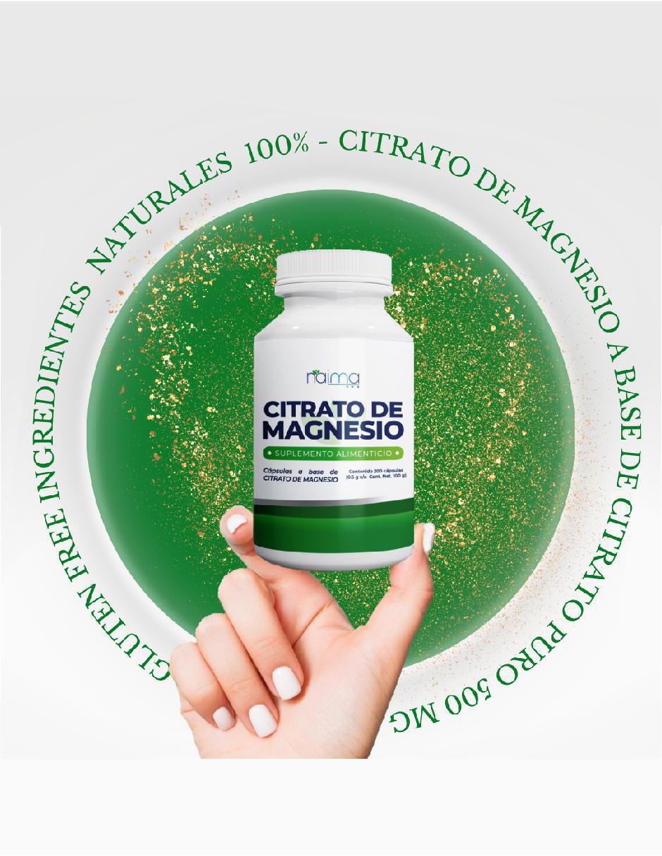 Citrato de Magnesio de 200 cápsulas