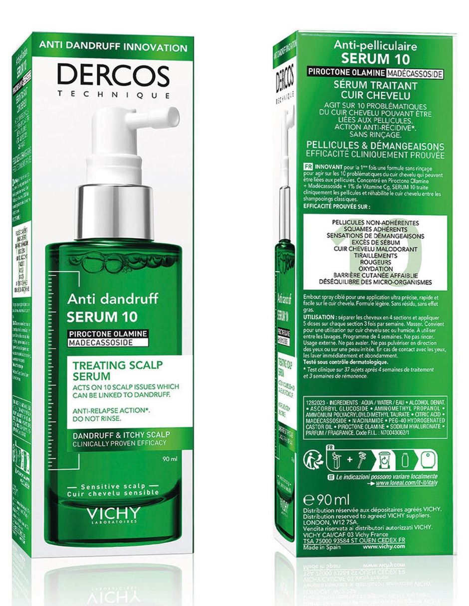 Sérum capilar 10 Control Caspa Dercos Technique 5