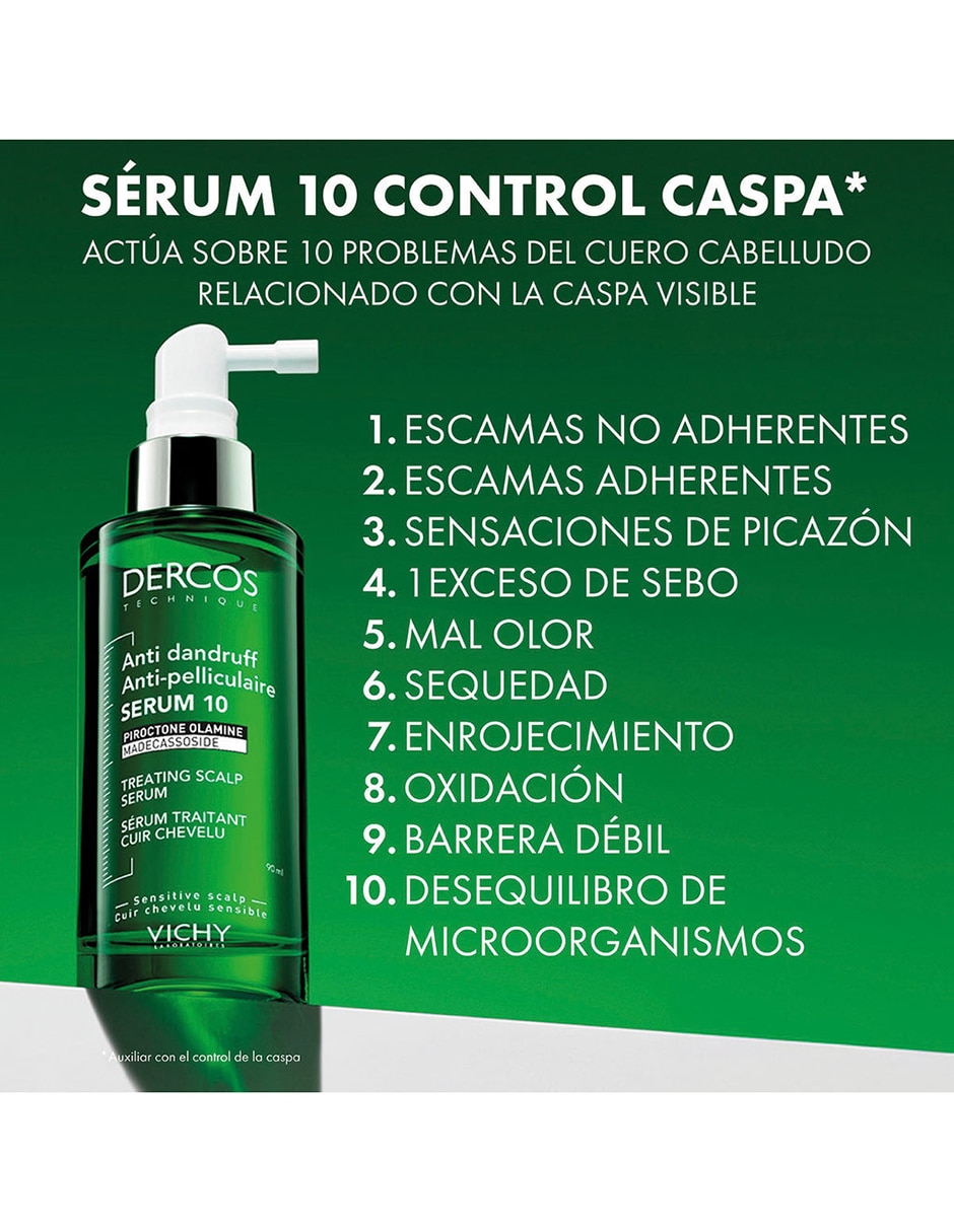 Sérum capilar 10 Control Caspa Dercos Technique 7