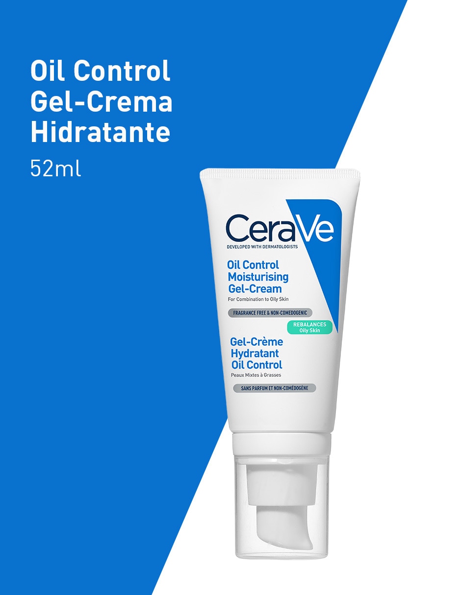Crema facial recomendada para matificar e hidratar de día y noche Gel-Crema Oil Control para piel mixta y grasa 10
