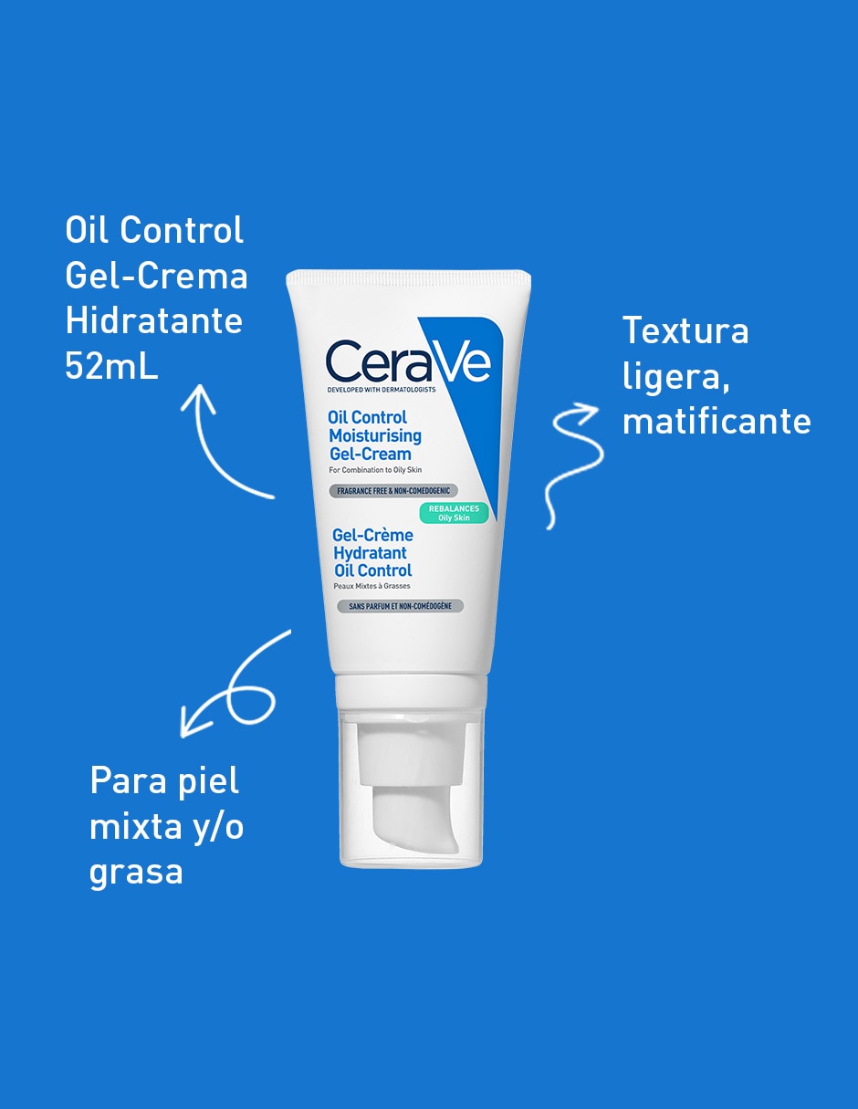 Crema facial recomendada para matificar e hidratar de día y noche Gel-Crema Oil Control para piel mixta y grasa 11