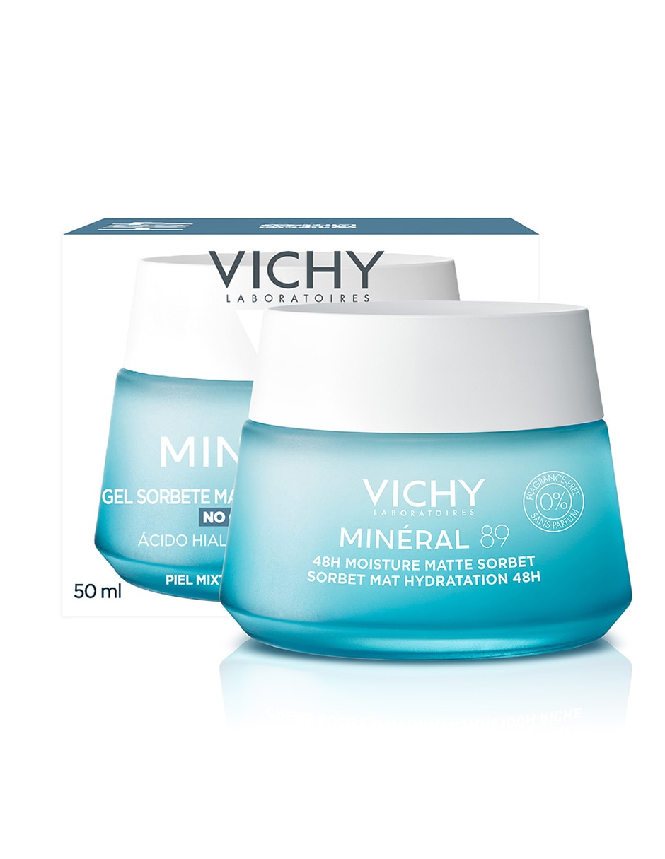 Crema facial recomendada para acné de día Mineral 89 Aqua-Gel Matificante Vichy Mineral 89 para piel mixta y grasa
