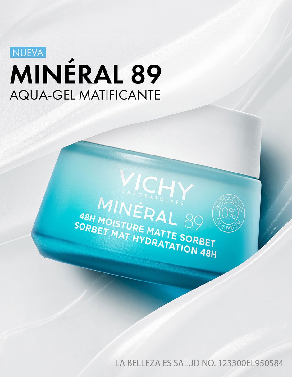 Crema facial recomendada para acné de día Mineral 89 Aqua-Gel Matificante Vichy Mineral 89 para piel mixta y grasa