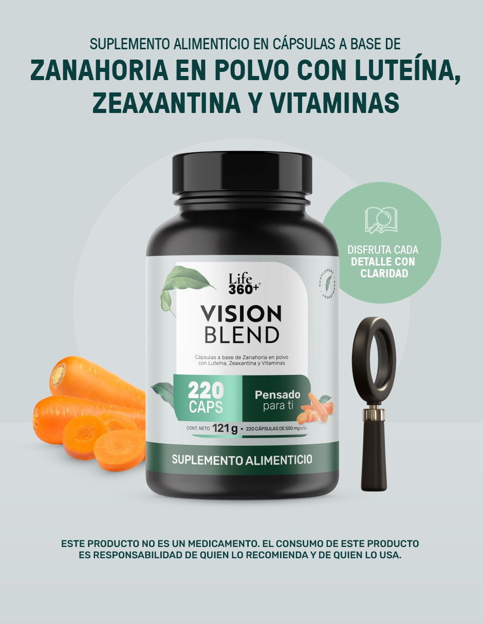 Vision Blend Life360+ con luteina de 220 cápsulas