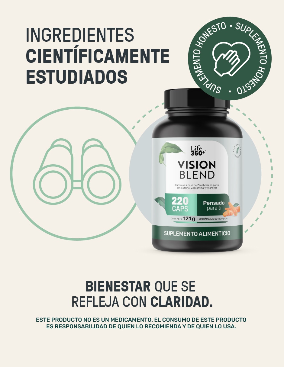 Vision Blend Life360+ con luteina de 220 cápsulas