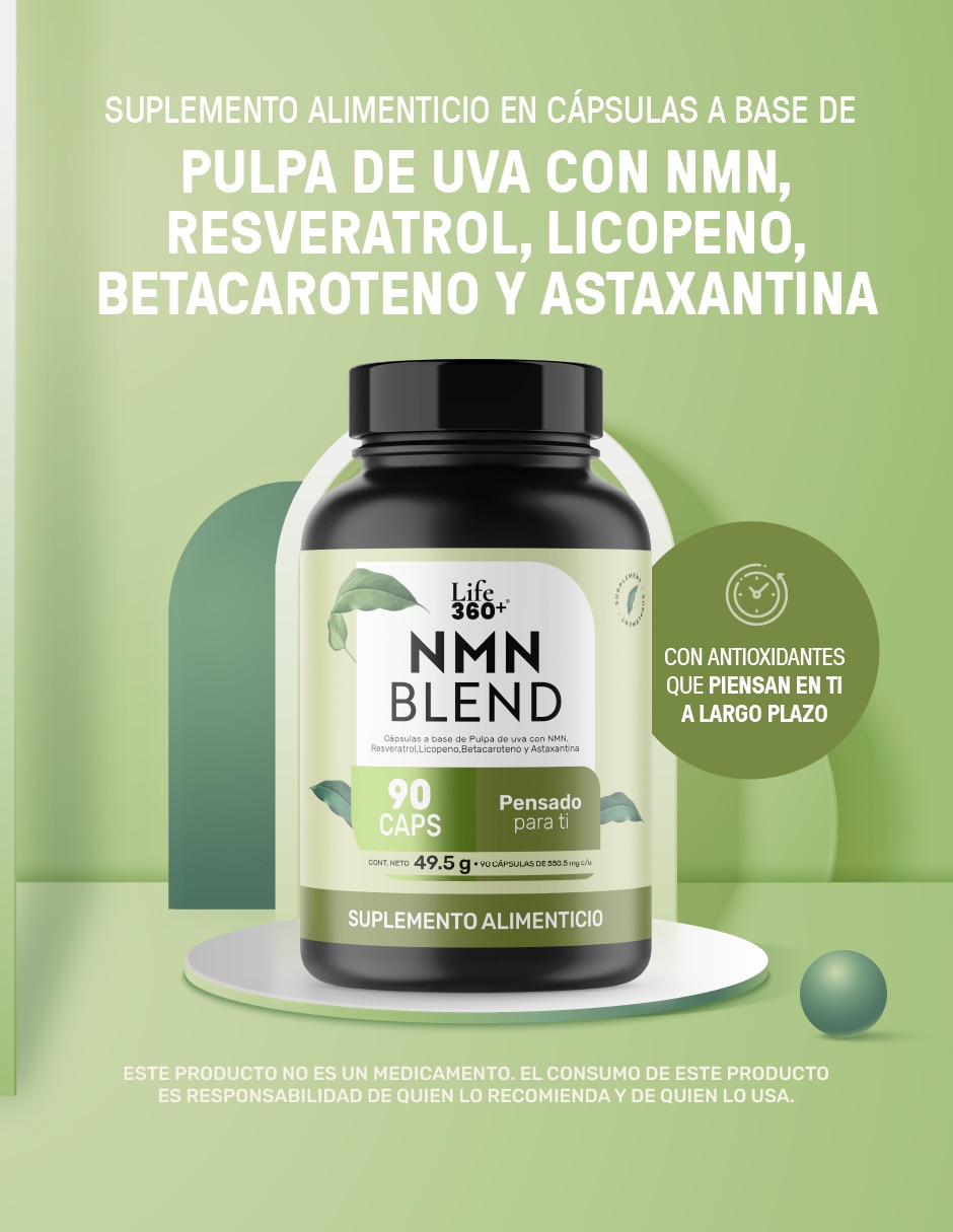 NMN & Antox-Mix: Suplemento a base de Pulpa de uva con Resveratrol + Astaxantina + NMN + Licopeno y Betacaroteno de 90 cápsulas 2