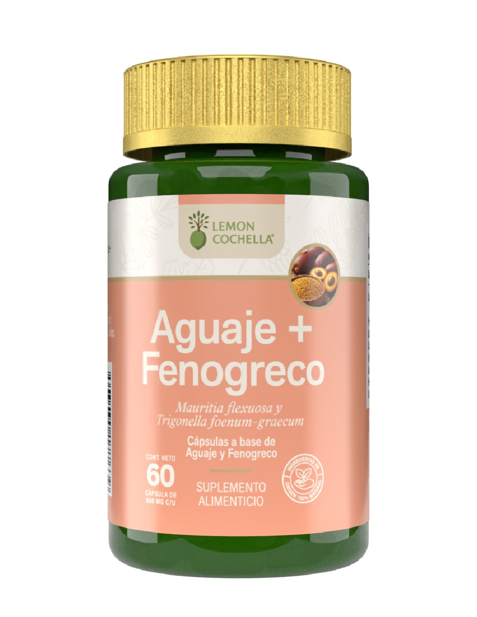 Aguaje con Fenogreco con semilla de fenogreco de 60 cápsulas Aguaje con Fenogreco con semilla de fenogreco de 60 cápsulas