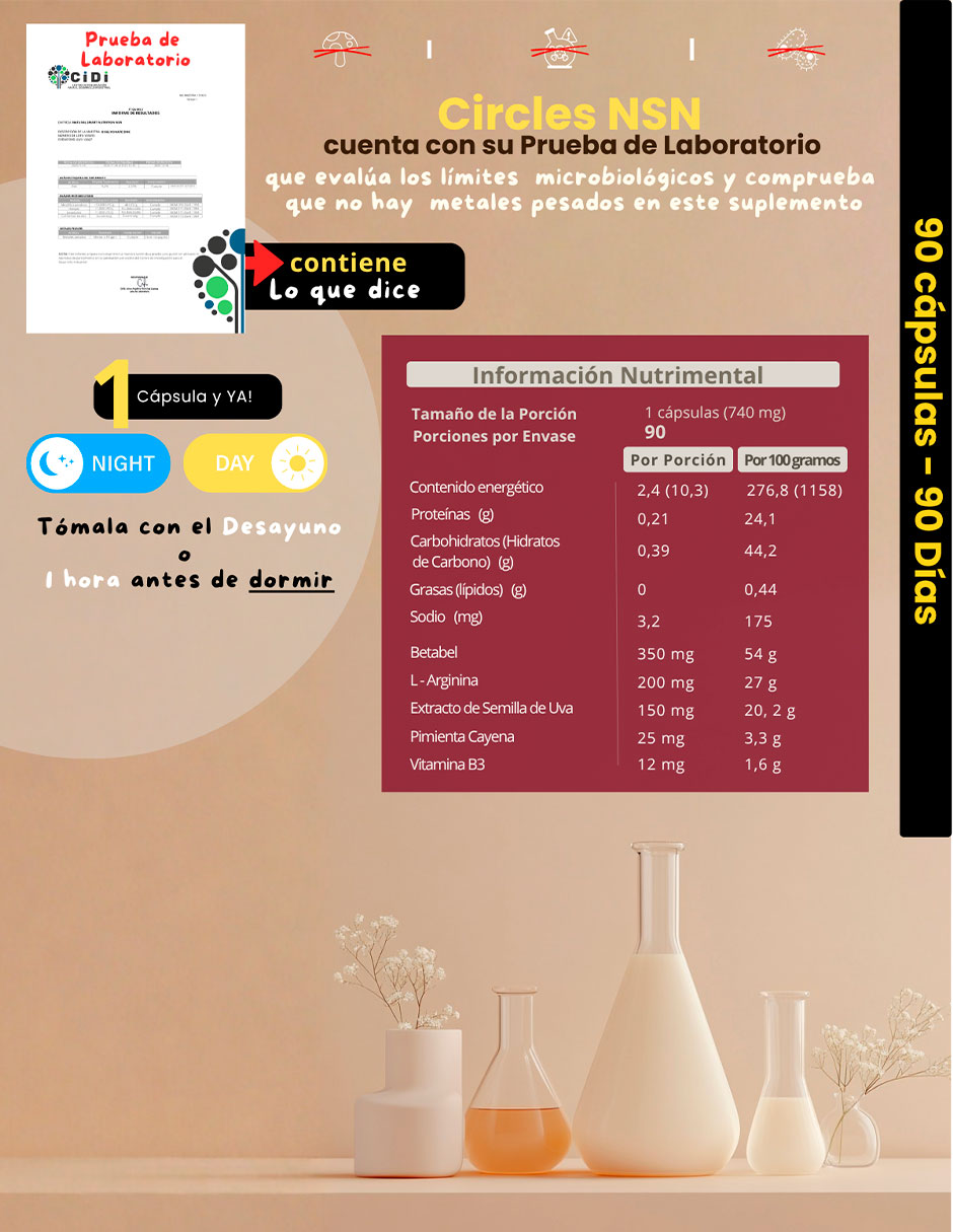NSN Dynamic Circulation con arginina de 90 cápsulas 7