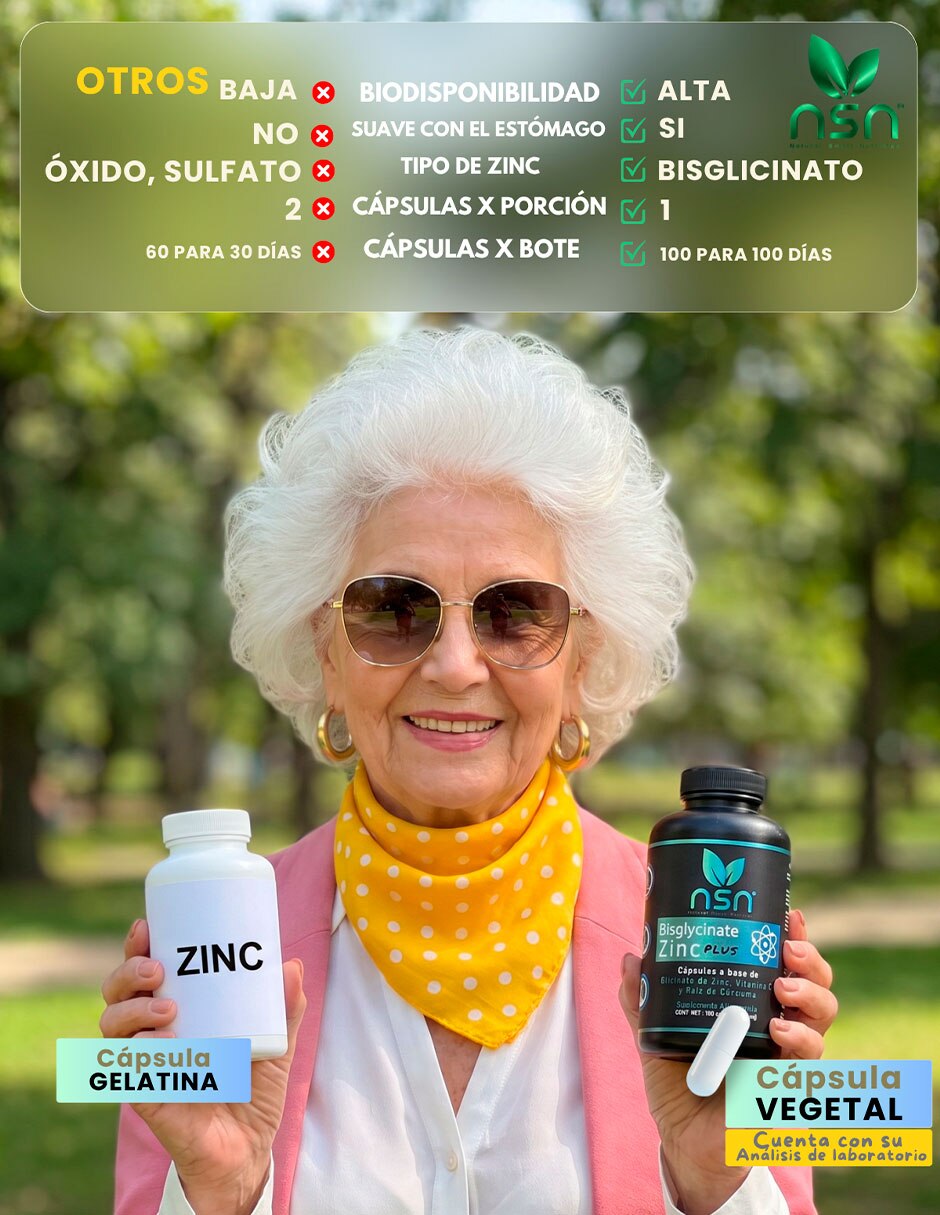Bisglicinato de Zinc de 100 cápsulas 4