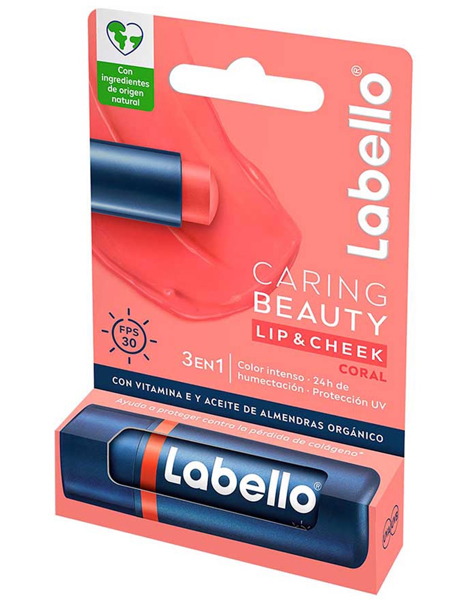 Bálsamo facial Caring Beauty Lip & Cheek Coral Labello para hidratar