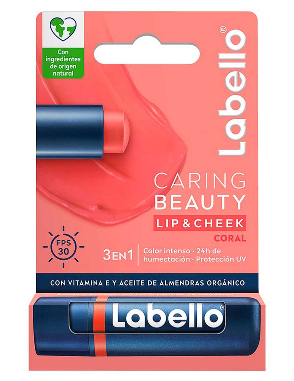 Bálsamo facial Caring Beauty Lip & Cheek Coral Labello para hidratar