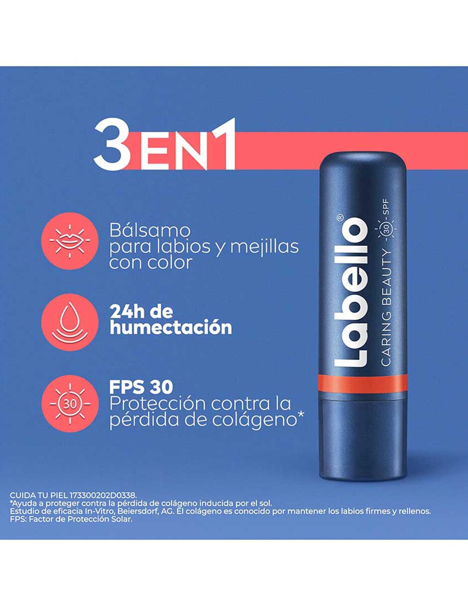 Bálsamo facial Caring Beauty Lip & Cheek Coral Labello para hidratar