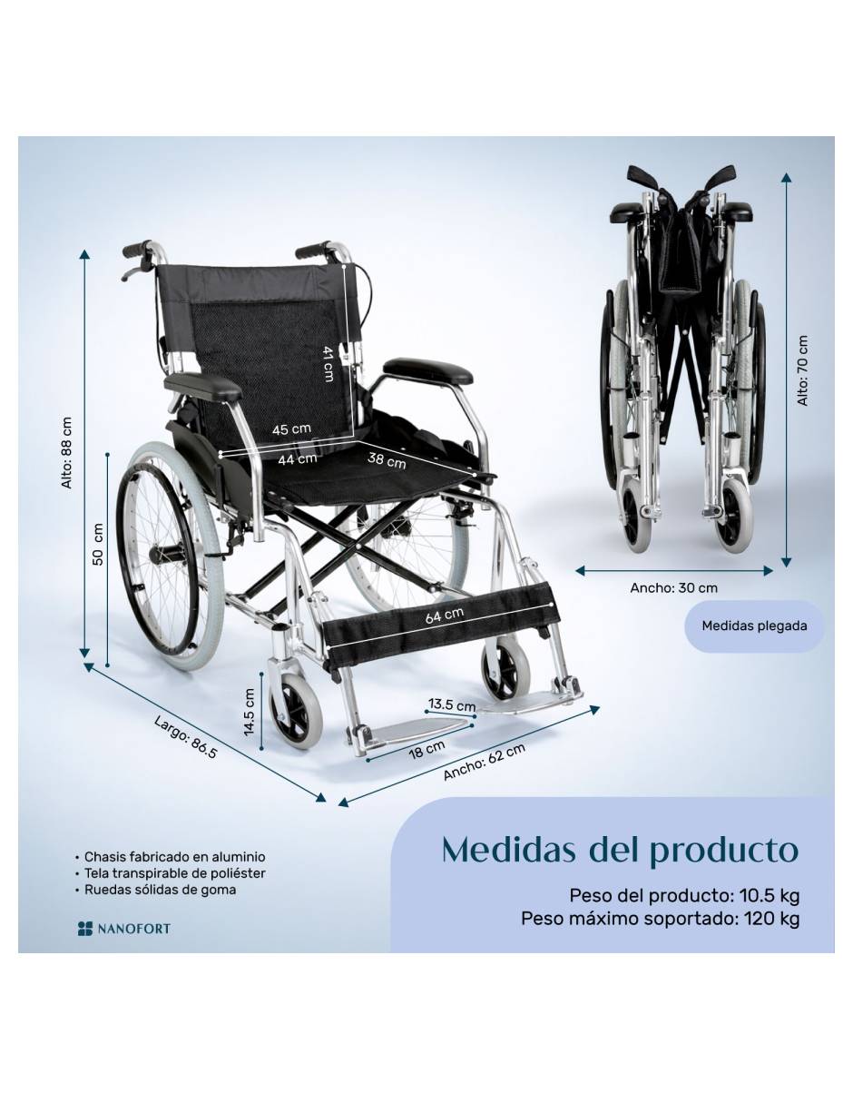 Silla de ruedas mkz-sillalum20ne 3
