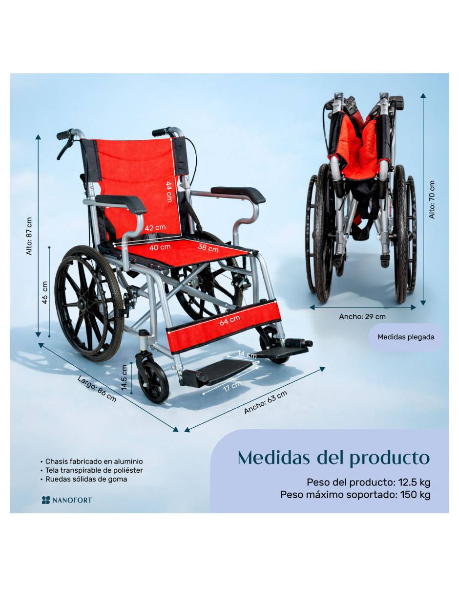 Silla de ruedas mkz-siru18poliro 2