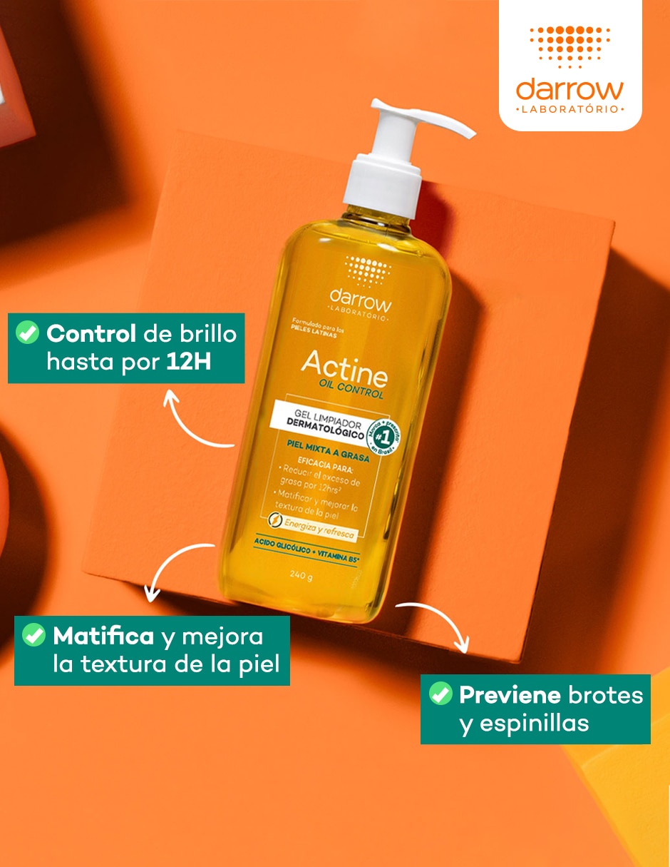 Limpiador facial Actine oil control Darrow para acné