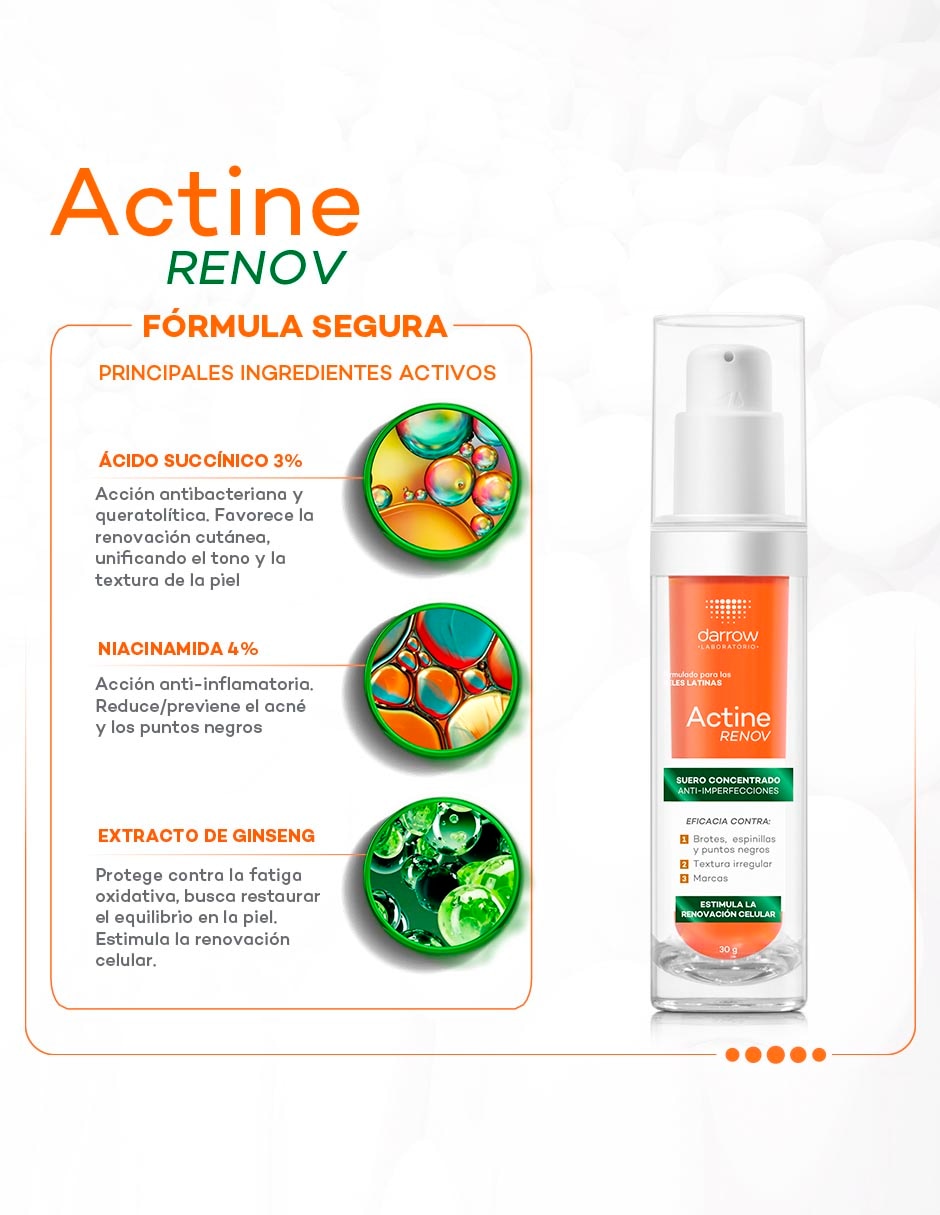 Sérum antiacné facial Actine Concentrado Anti?imperfecciones Renov Actine de piel mixta y grasa 10