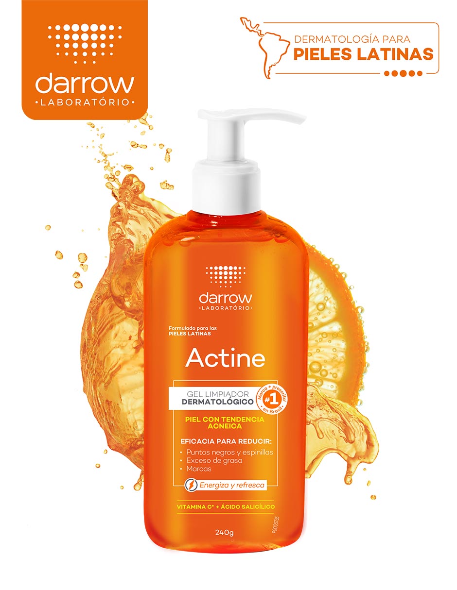 Limpiador facial Dermolimpiador actine higiene Darrow para acné 7