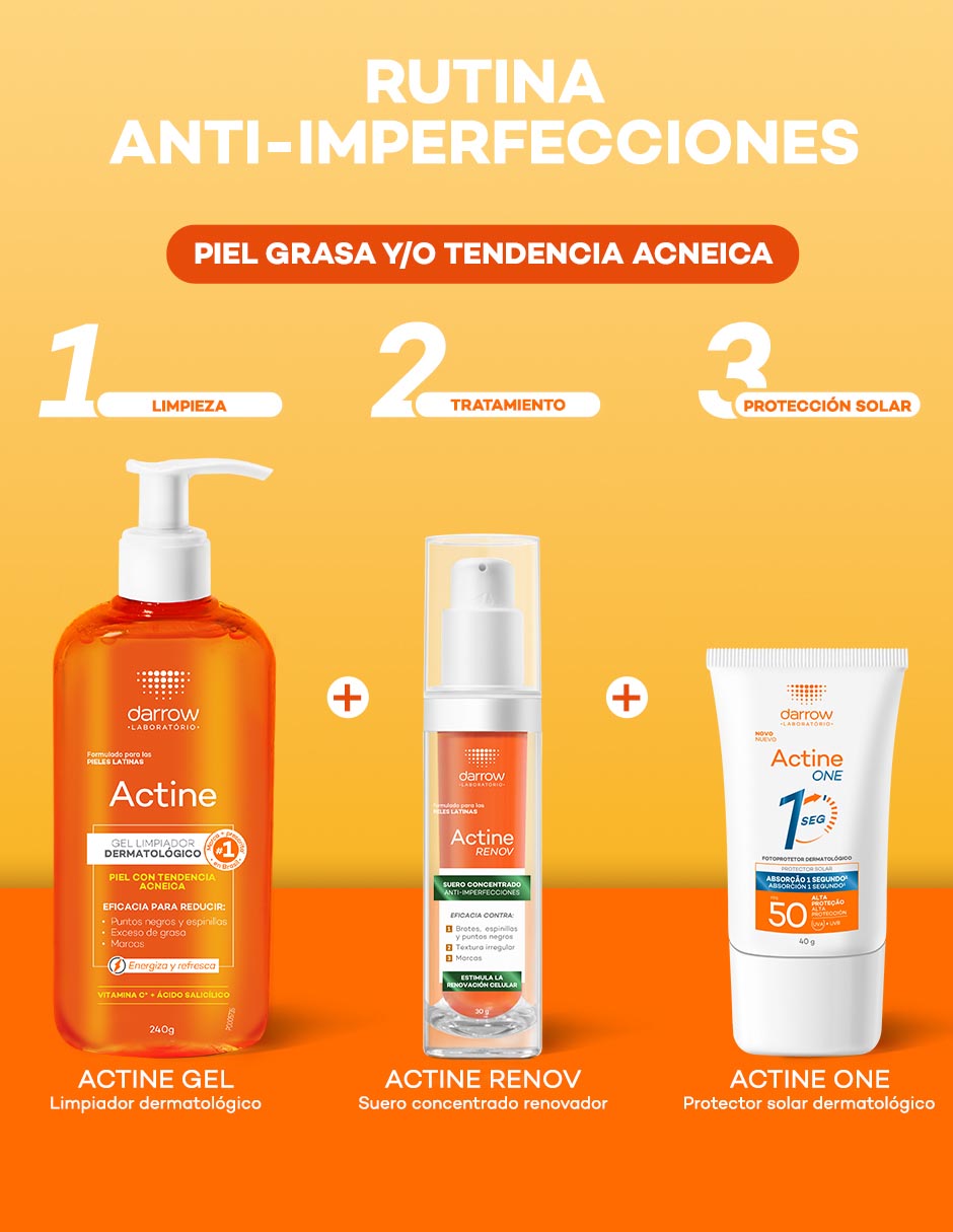Limpiador facial Dermolimpiador actine higiene Darrow para acné 11
