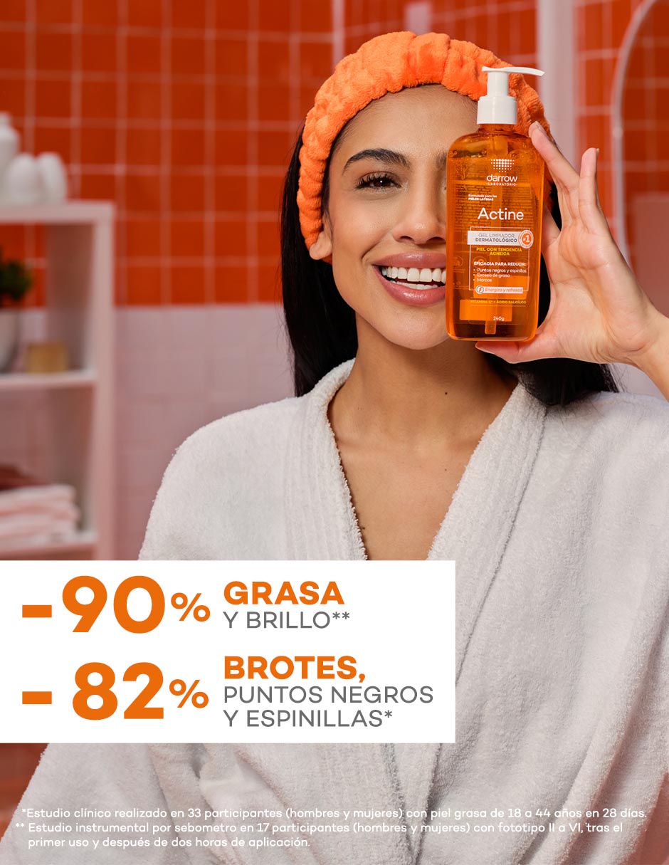 Limpiador facial Gel Limpiador Vitamina C Actine para acné 7