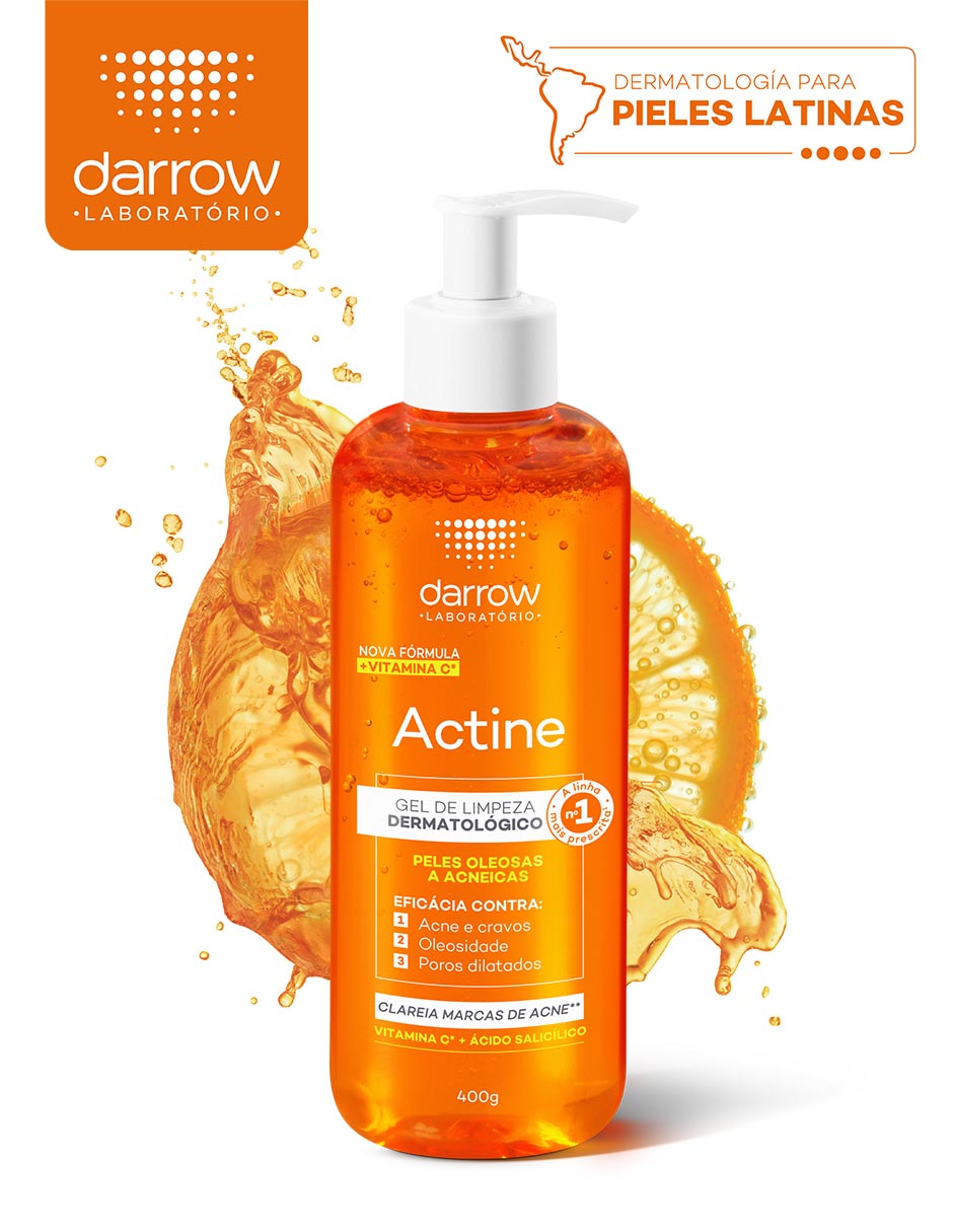 Limpiador facial Gel Limpiador Vitamina C Actine para acné 11