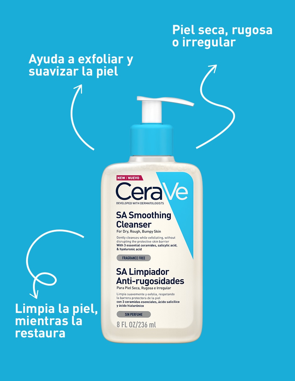 Limpiador corporal SA Limpiador Anti-rugosidades 236 ml Cerave para exfoliar 8