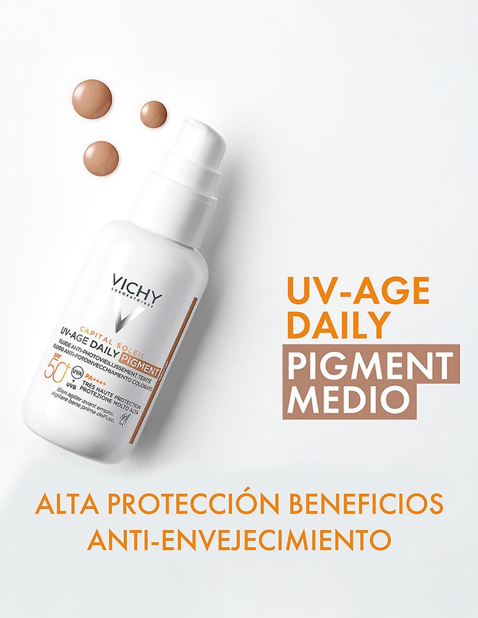 Bloqueador solar FPS 50 UV-AGE Daily Pigment Capital Soleil 40 ml 9