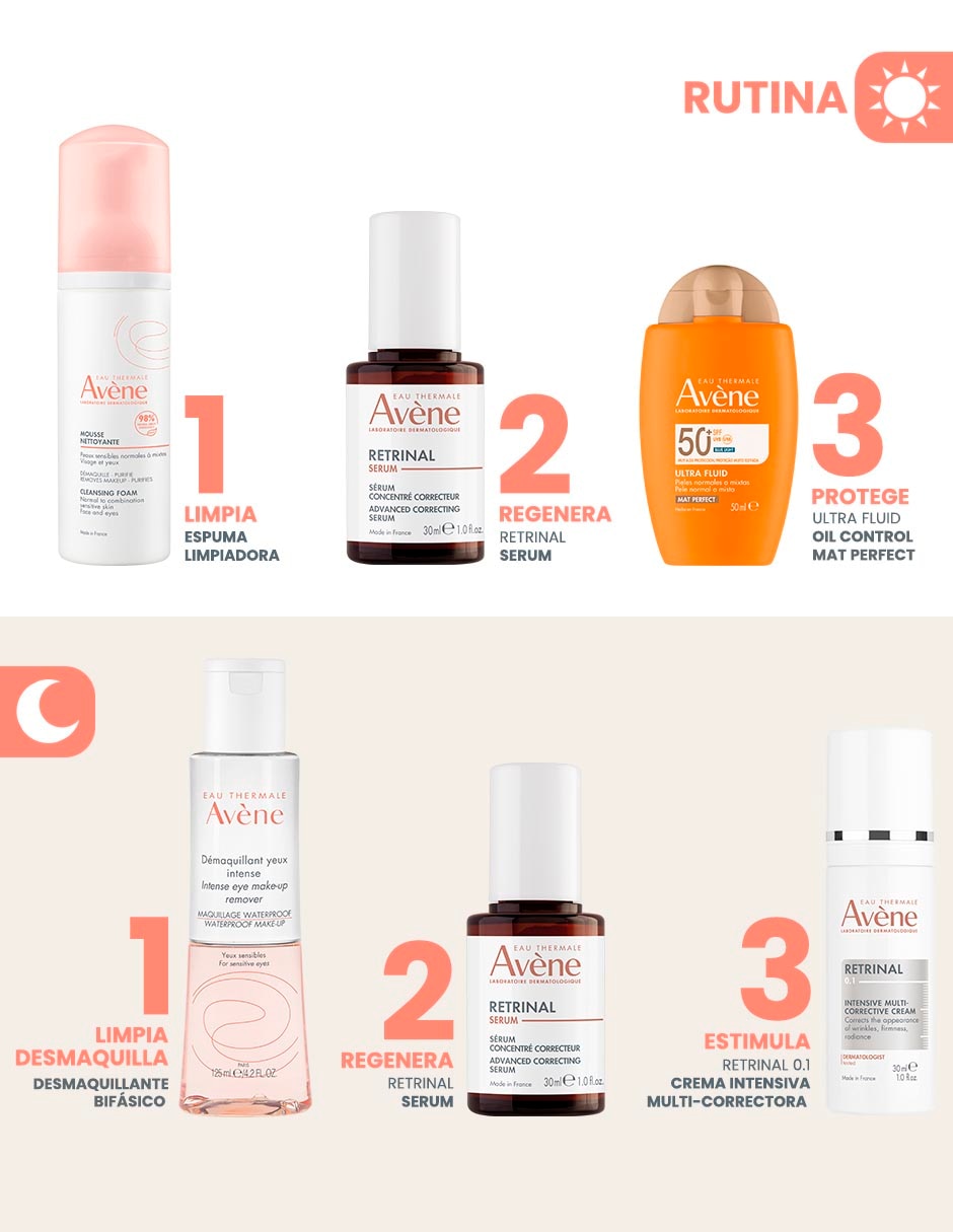 Sérum antiedad facial Antiarrugas con Bakuchiol, Niacinamida y Ácido Hialurónico 30 ml Avène Retrinal de piel seca 11