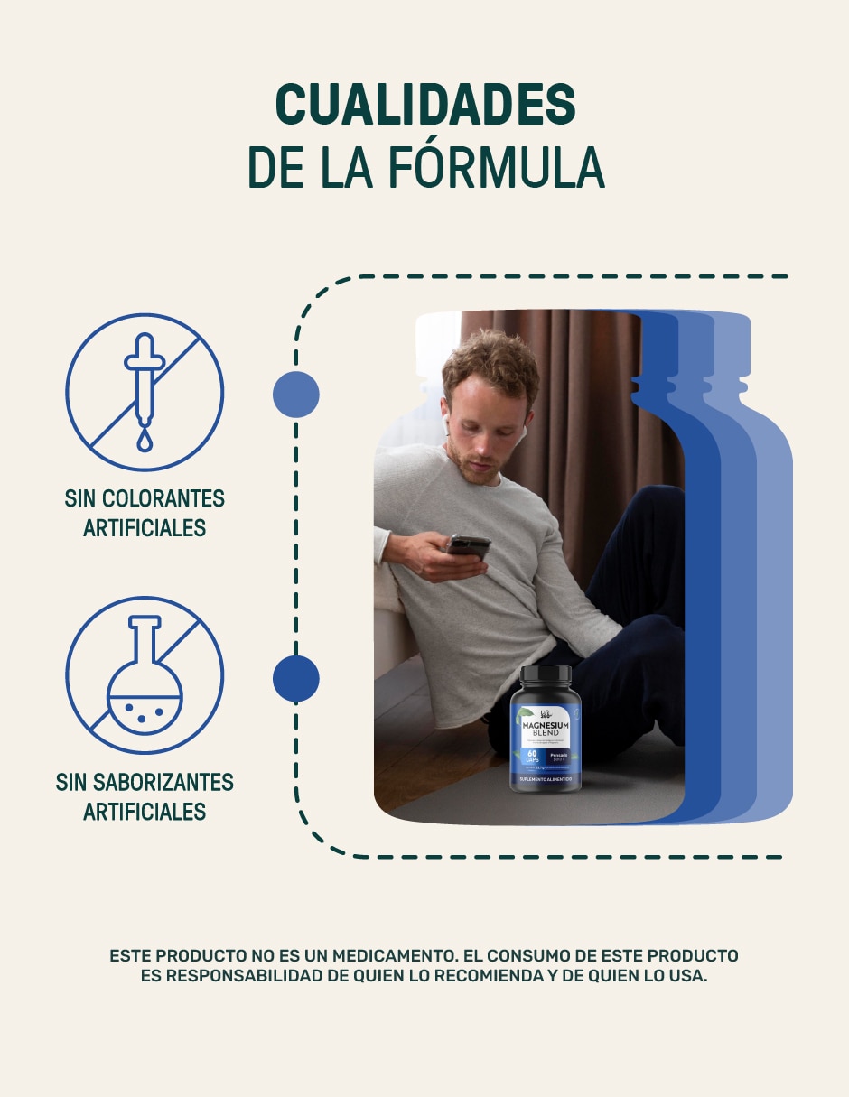 Magnesium Mix Life 360+ Citrato Glicinato de Magnesio de 60 cápsulas 6